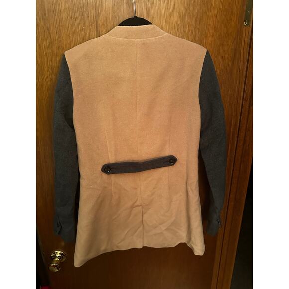 VICI TAN & CHARCOAL BUTTON UP JACKET; SIZE L - Picture 3 of 5